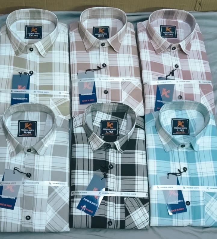 Gen-Den Mens Laffer Check Lining Shirts