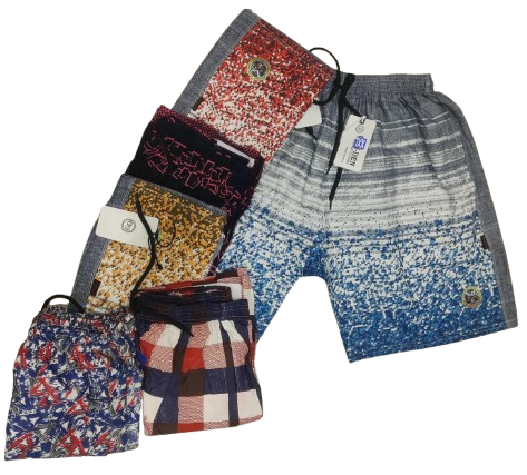Gen-Den Men’s Printed Cotton Shorts / Nikkar – Casual Wear