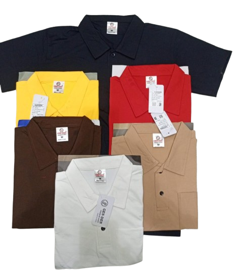 Gen-Den Men’s Solid Polo Collar T-Shirt – Half Sleeve Casual Wear