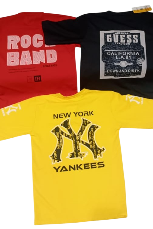 Gen-Den Men’s Graphic Print Round Neck T-Shirt – Short Sleeve | Wholesale