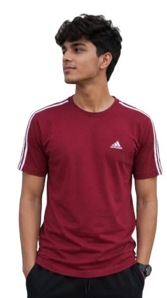 Men’s Maroon Half Sleeve Sports T-Shirt