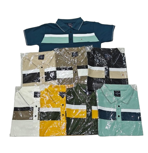 Men’s Color Block Polo T-Shirt – Half Sleeve Casual | Wholesale B2B